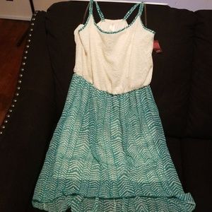 Chiffon torquiose dress